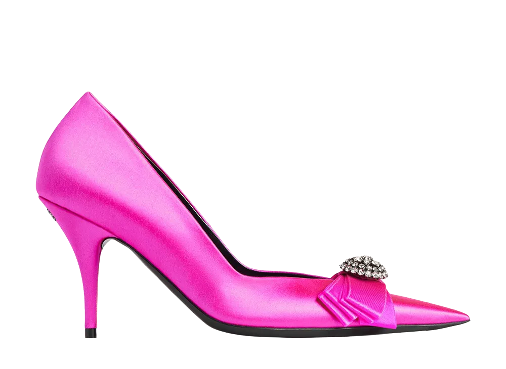 BALENCIAGA Women's Avenue Palazzo Pumps "Fuchsia"