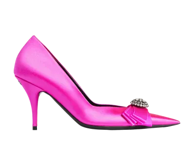 BALENCIAGA Women's Avenue Palazzo Pumps "Fuchsia"