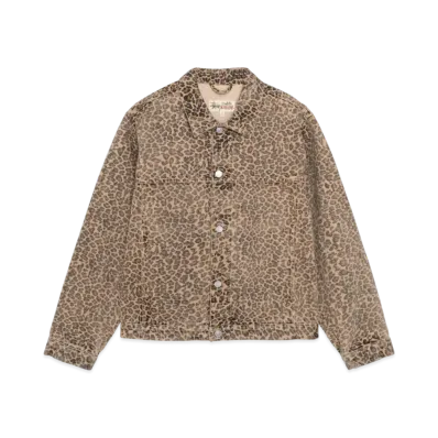 Stussy Trucker Jacket Denim "Leopard"