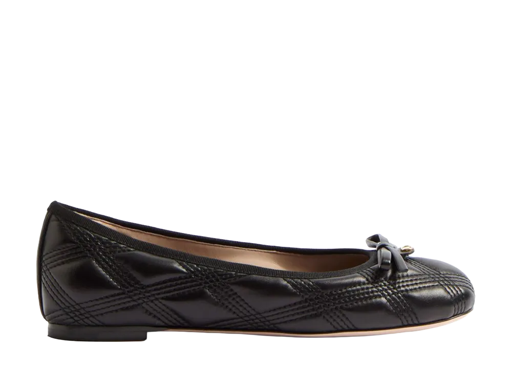 Valentino Garavani Women's Black Leather Ballerinas "Black"