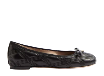 Valentino Garavani Women's Black Leather Ballerinas "Black"