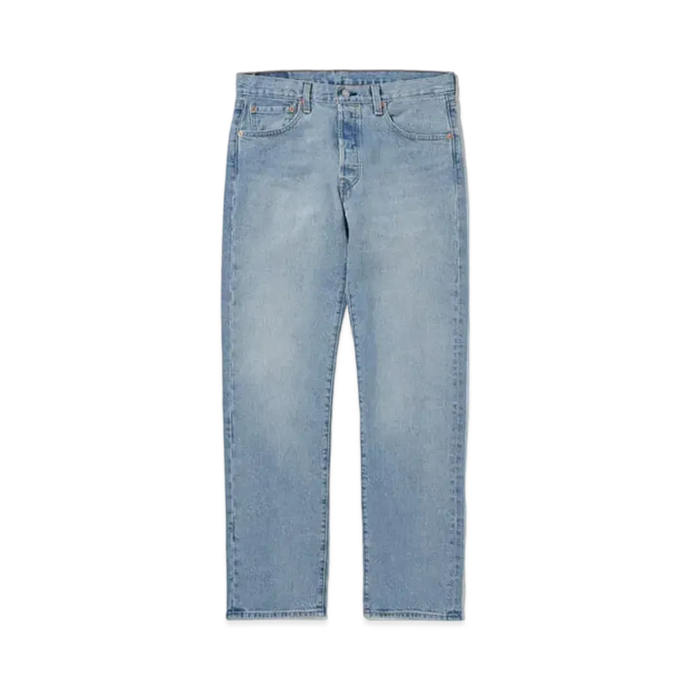 Levi's 501 Original Fit Light Indigo Worn In "Light Indigo"