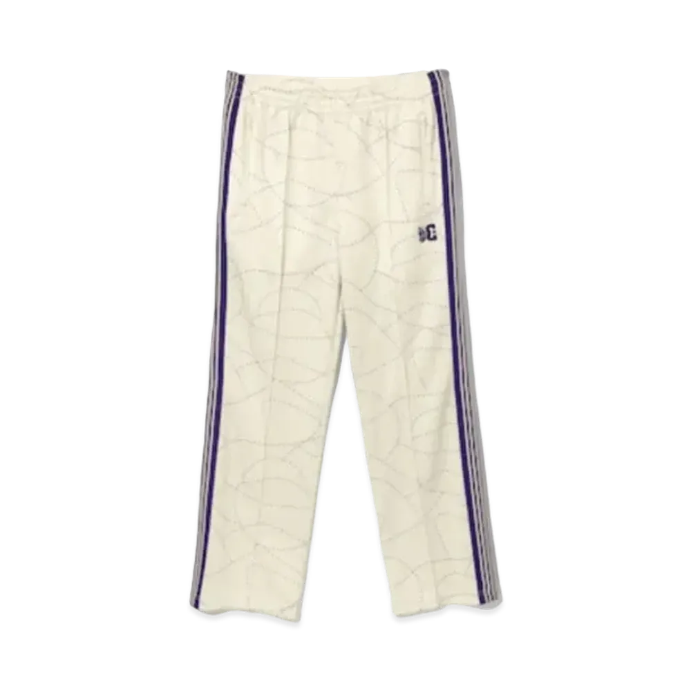 Needles x DC SHOES Track Pant - Poly Smooth / Printed "Ivory"