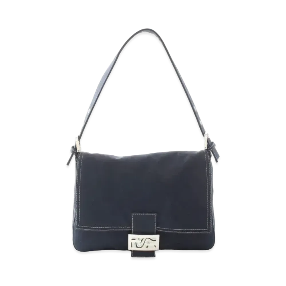 FENDI Mamma Bucket One Shoulder Bag Canvas "Navy"