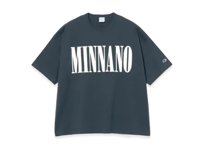 BEAMS x Champion x MIN-NANO Logo T-shirt "Navy"