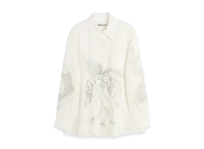 OUR LEGACY Women's Favourite Shirt "Pointillism Allegory Print"