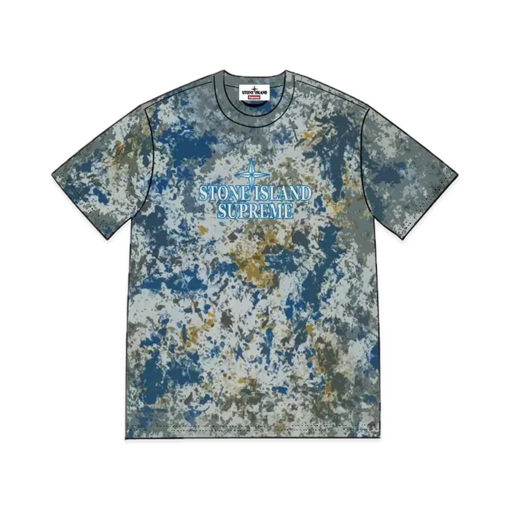 Supreme x Stone Island Embroidered Logo S/S Top "Dark Teal"