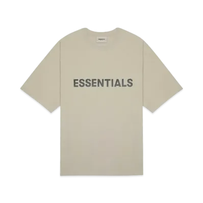 FEAR OF GOD ESSENTIALS 3D Silicon Applique Boxy T-Shirt "Tan/String"