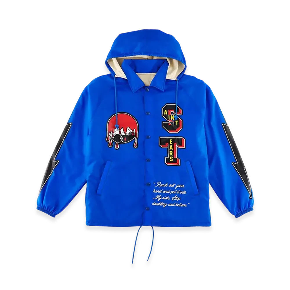 SAINT Mxxxxxx Denim Tears Coach Jacket "Blue"