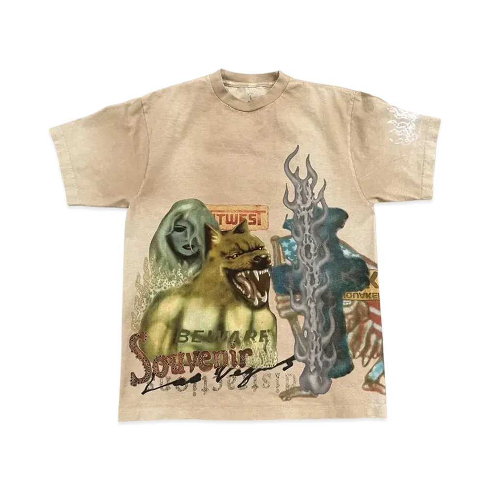 Travis Scott Cactus Jack BAZAAR Souvenir Tee "Beige"