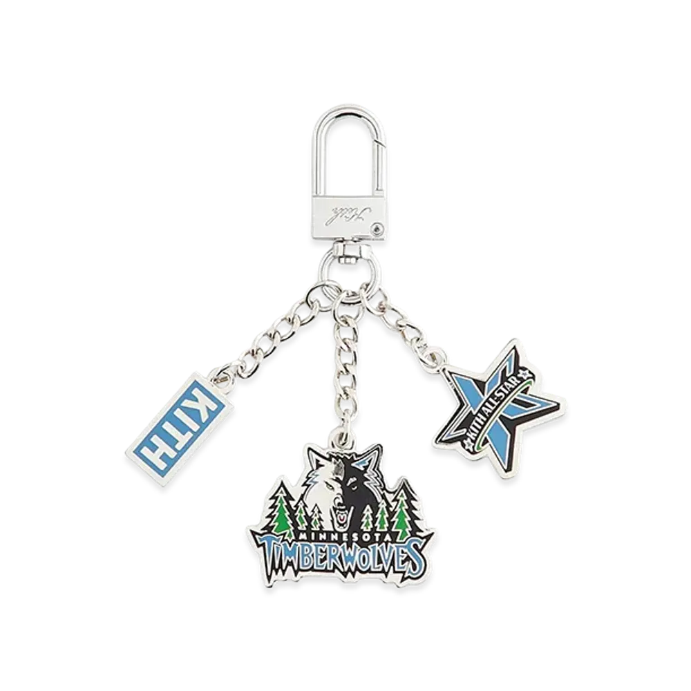 Kith x NBA All-Star Minnesota Timberwolves Keychain "Silver"