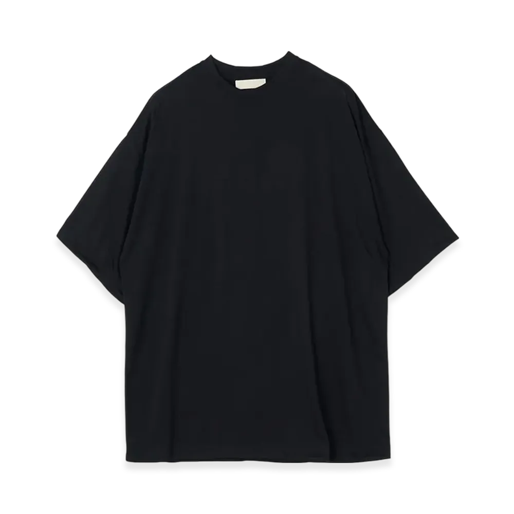 YOKE Super 120'S Washable Wool Jersey T-Shirt "Black"
