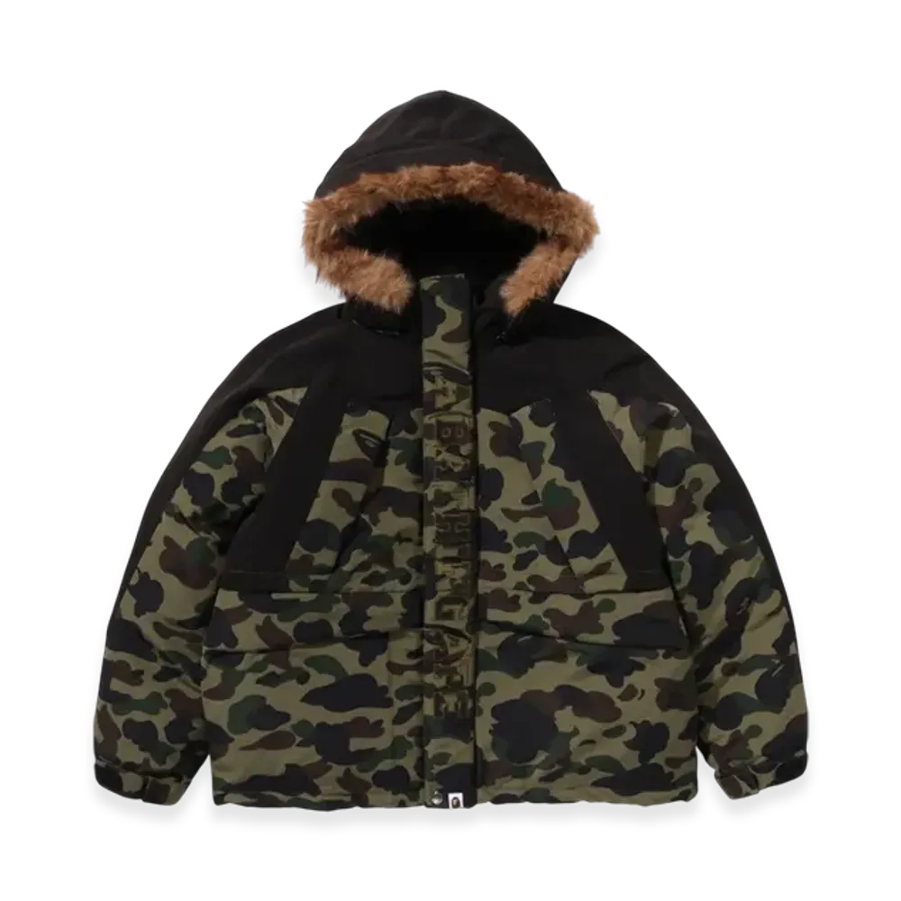 A BATHING APE 1st Camo Snowboard Down Jacket "Green"