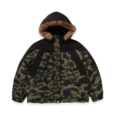 A BATHING APE 1st Camo Snowboard Down Jacket "Green"