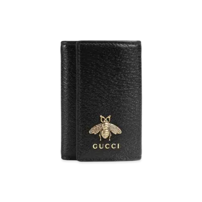 GUCCI Animalier Leather Key Case