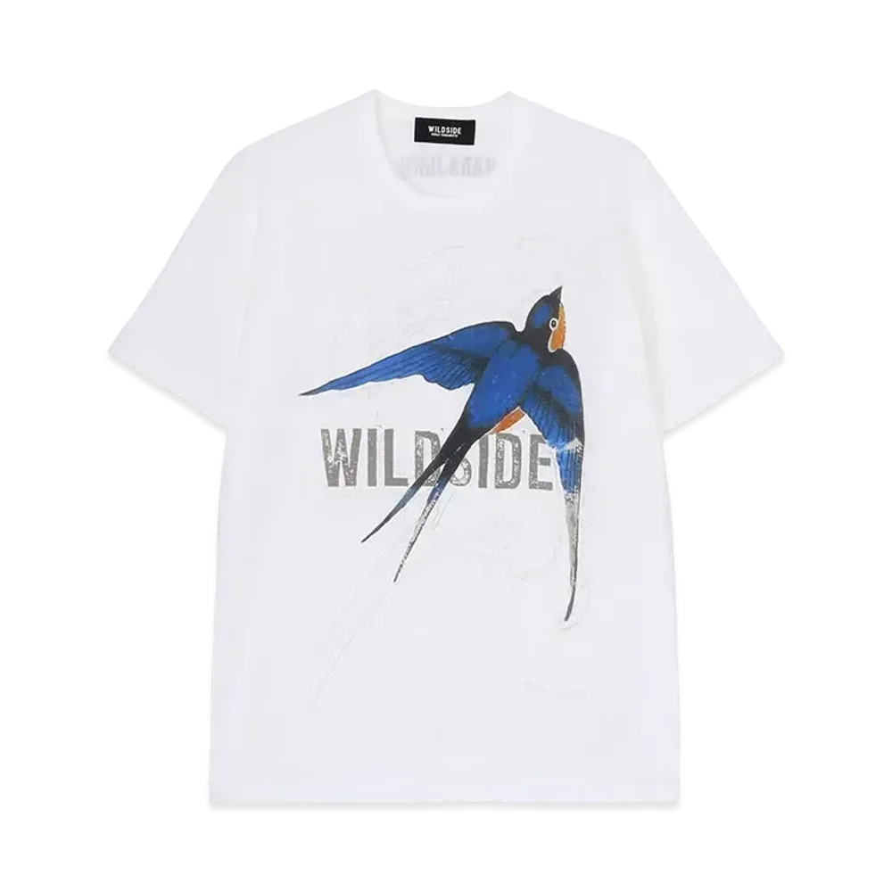 WILDSIDE Yohji Yamamoto CROW White T-Shirt "White"