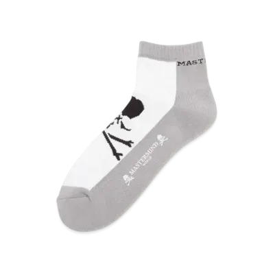 mastermind WORLD 2 Color Socks "White Top Gray"