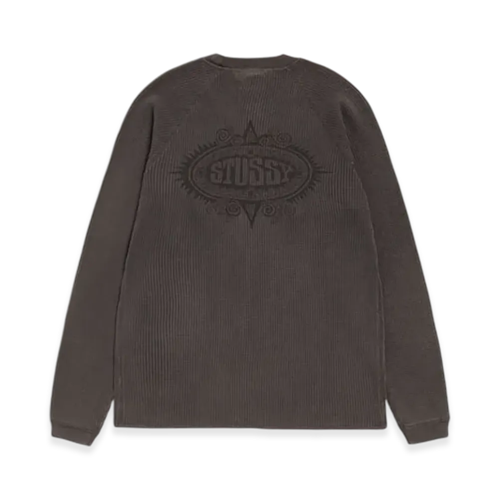 Stussy Mantra Raglan Thermal "Washed Black"