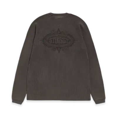 Stussy Mantra Raglan Thermal "Washed Black"