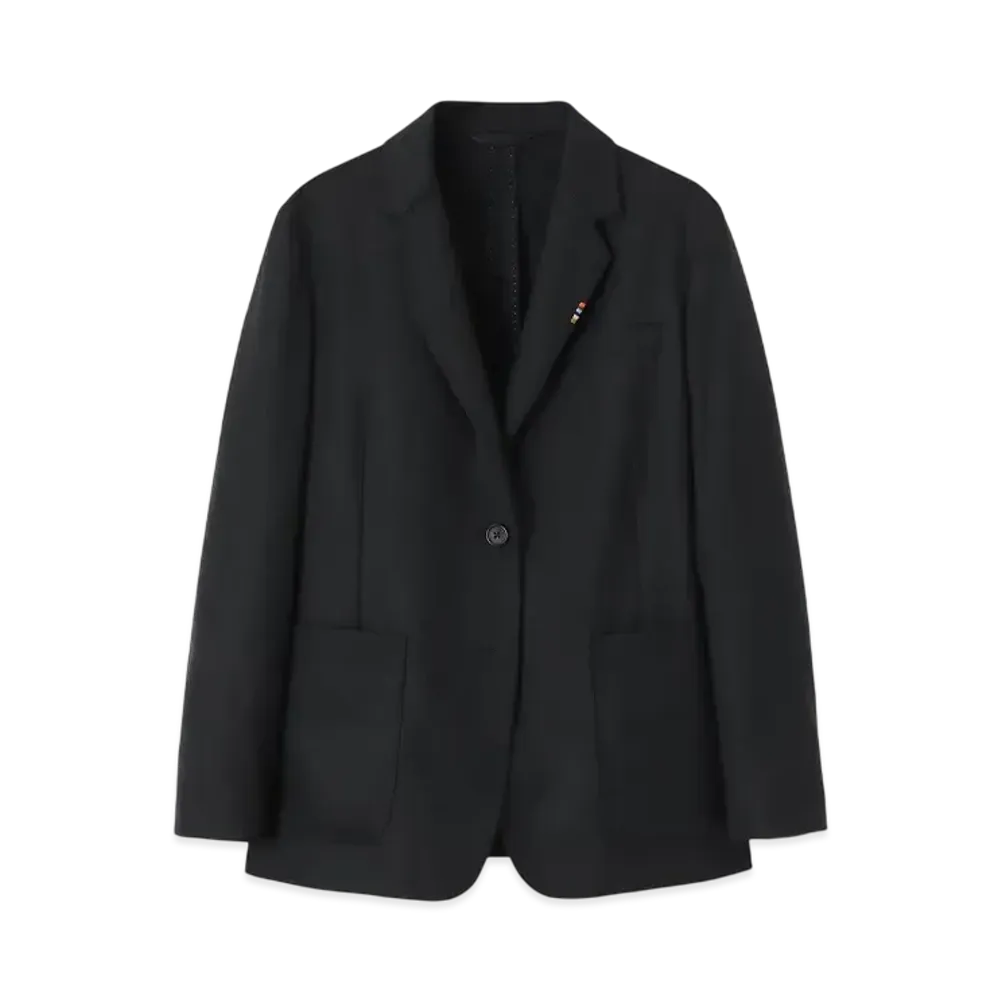 Paul Smith Women's Solid Wool Stretch Jacket A Suit To Travel In "Black"
