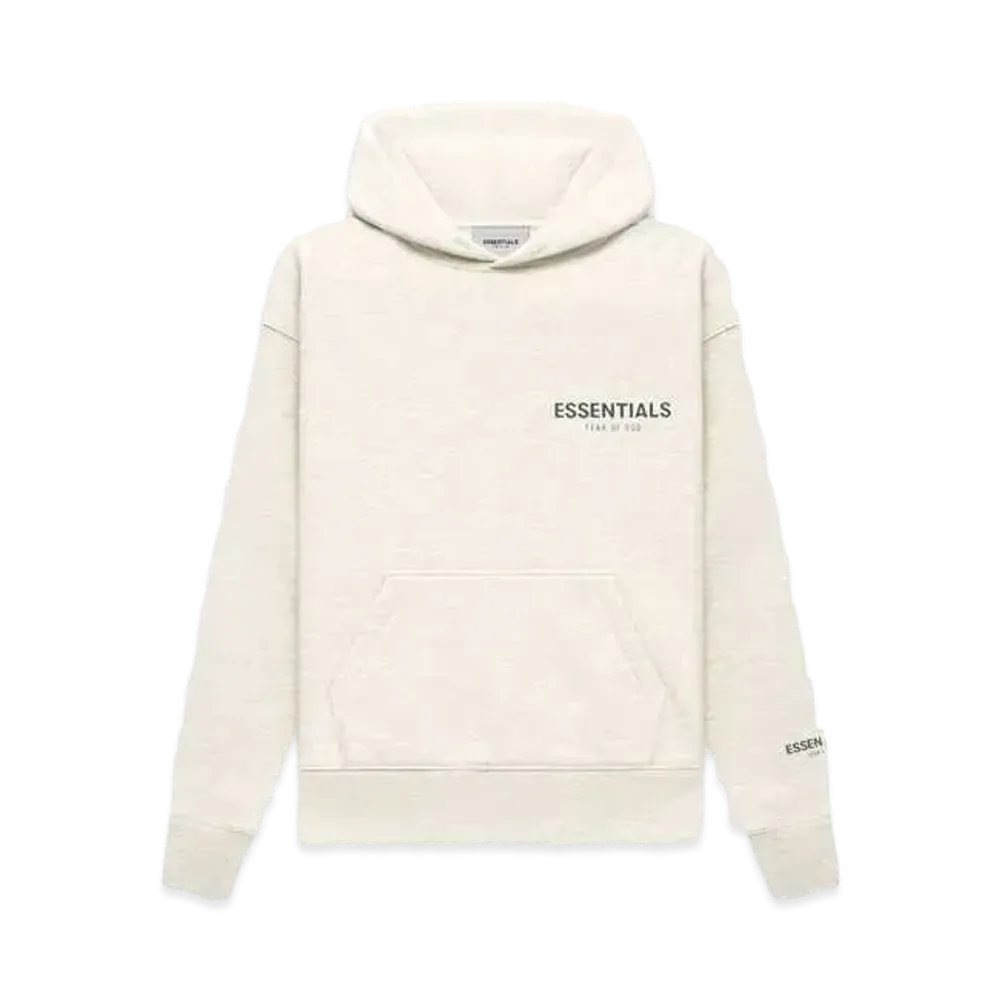 FEAR OF GOD ESSENTIALS KIDS PULLOVER HOODIE "Light Heather Oatmeal"