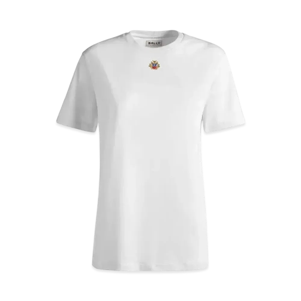 Bally T-Shirt With Bally Crest Logo In Cotton "White"