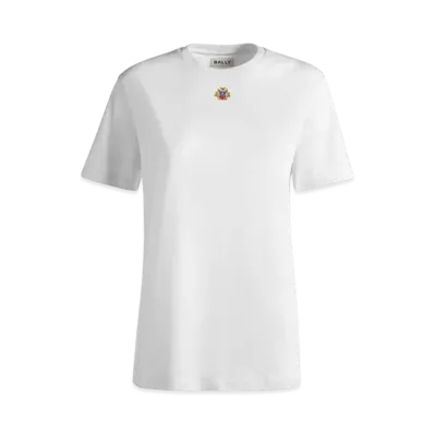 Bally T-Shirt With Bally Crest Logo In Cotton "White"
