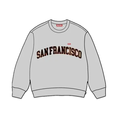 Supreme Shop Small Box Crewneck (San Francisco) "Heather Grey"