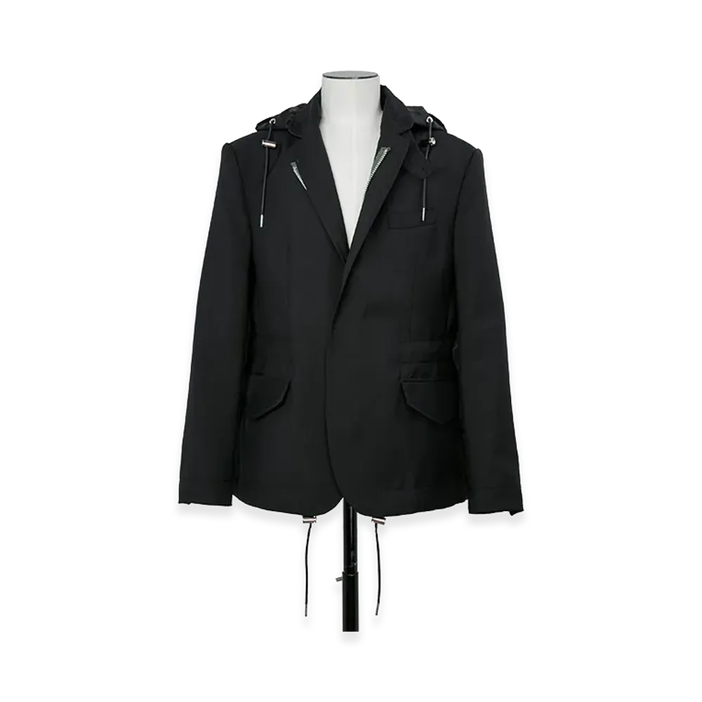 sacai Suiting x Nylon Twill Jacket "Black"