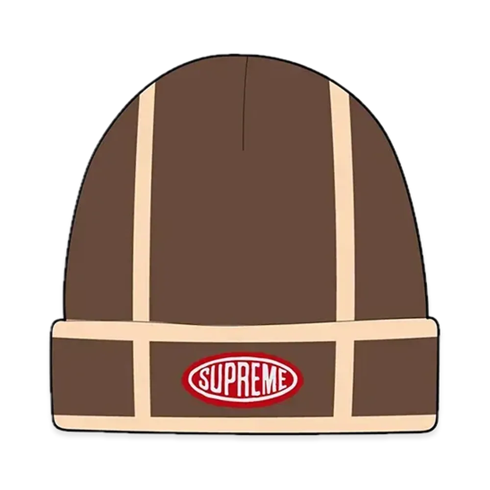 Supreme Grid Beanie "Brown"