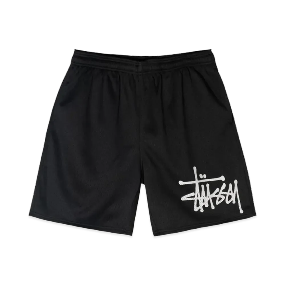 Stussy Big Basic Mesh Shorts Black White "Black/White"