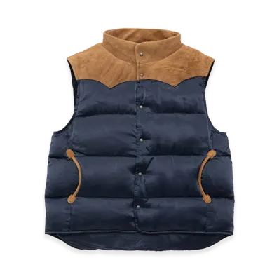 visvim Colter Down Vest "Navy"
