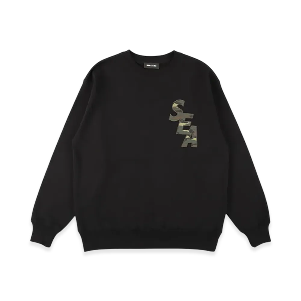 WIND AND SEA Camo Sea Crewneck Sweatshirt "Black"