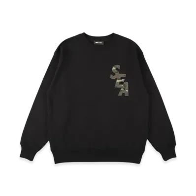 WIND AND SEA Camo Sea Crewneck Sweatshirt "Black"