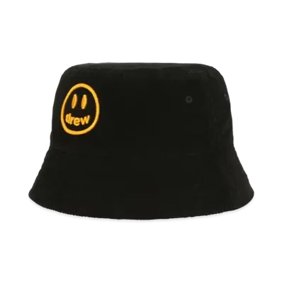 drew house corduroy bucket hat "Black"