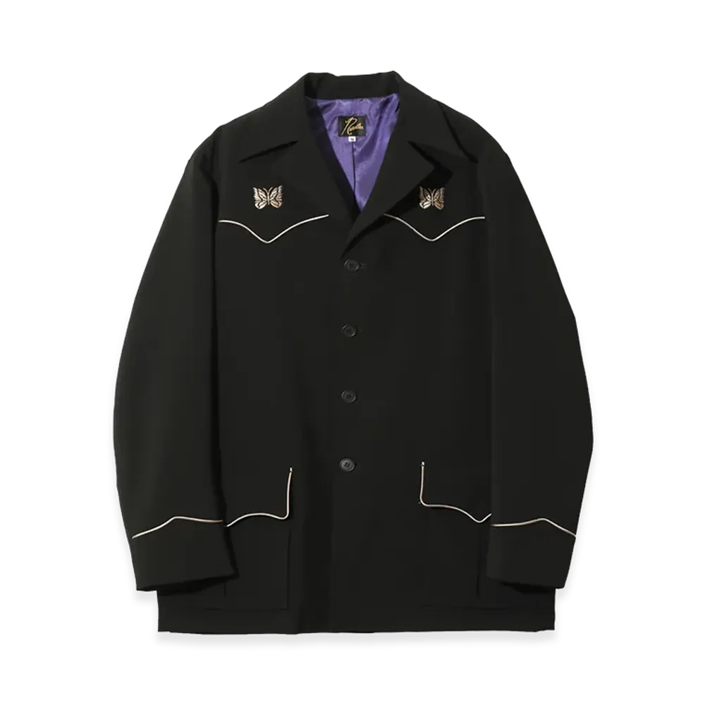 NEEDLES Western Leisure Jacket - Poly Double Cloth "Black"
