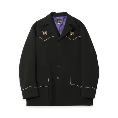 NEEDLES Western Leisure Jacket - Poly Double Cloth "Black"