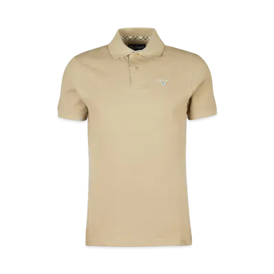 Barbour Tartan Switching Short Sleeve Polo Shirt "L Beige"