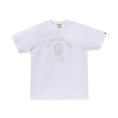 A BATHING APE Umeda Solid Camo College Tee "White"