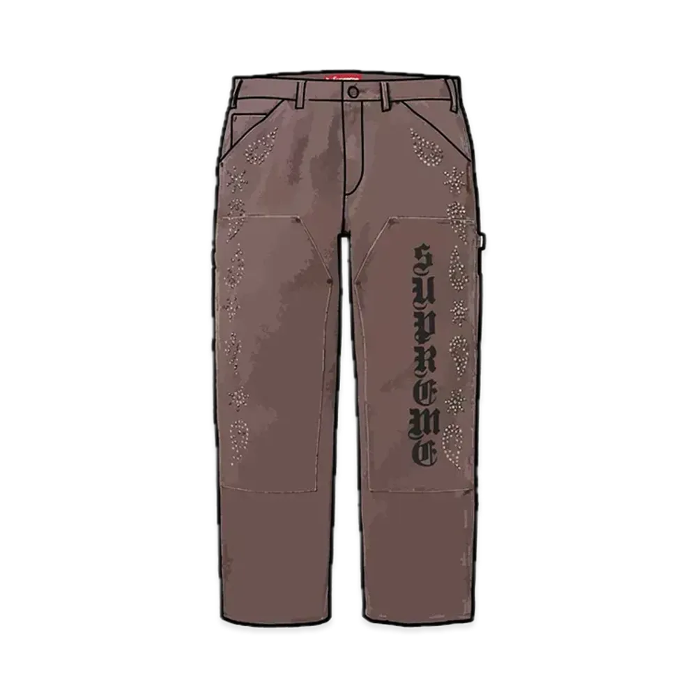 Supreme Paisley Studded Double Knee Painter Pant "Brown"