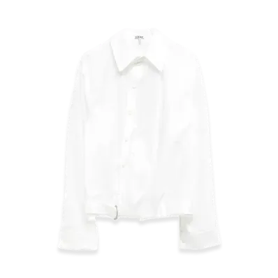 LOEWE Women's Twisted Construction Shirt "White"