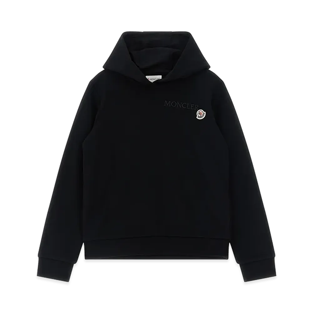 MONCLER Kids Logo Embroidery Hoodie "Black"
