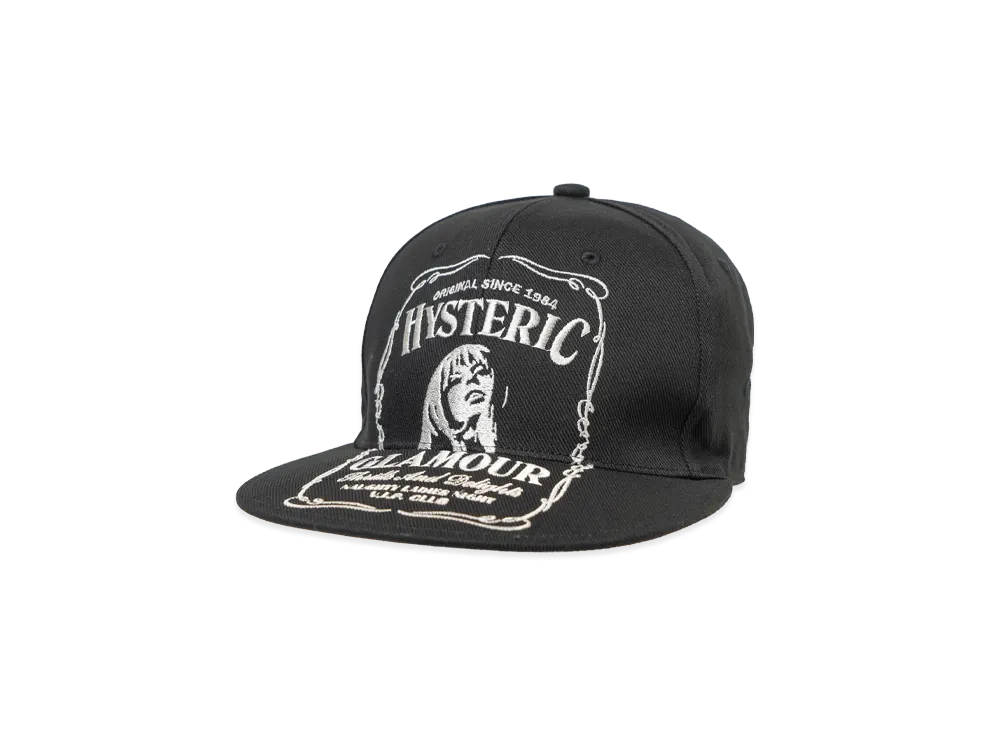 HYSTERIC GLAMOUR Hys Whisky Embroidered Cap "Black"