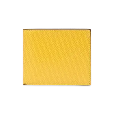 FENDI Wallet Leather Two-Fold Wallet "Yellow"