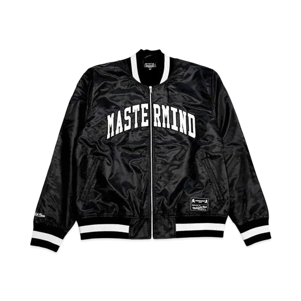 mastermind JAPAN x Mitchell & Ness Varsity Jacket "Black"