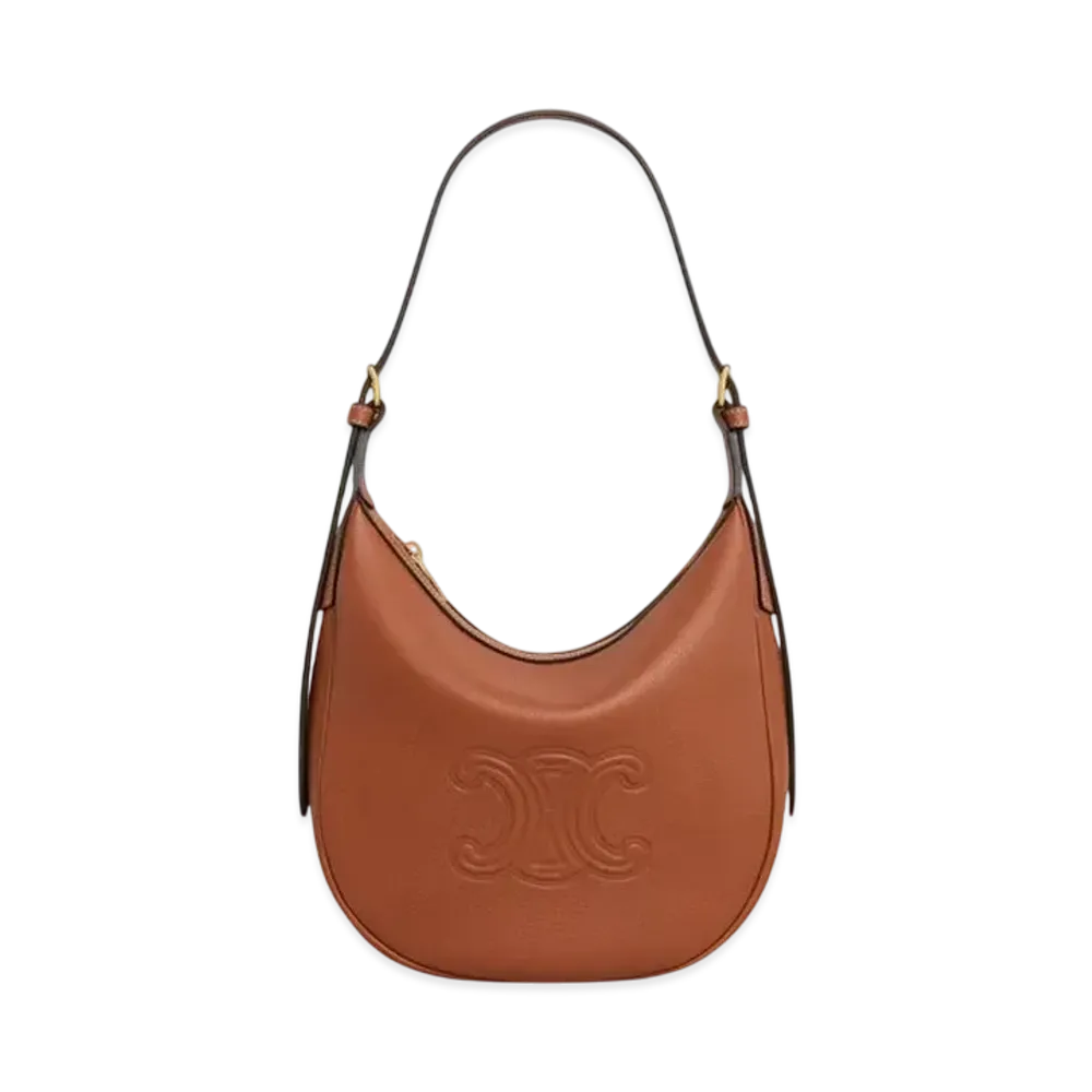 CELINE Small Heloise Bag in Supple Grained Calfskin "Tan"