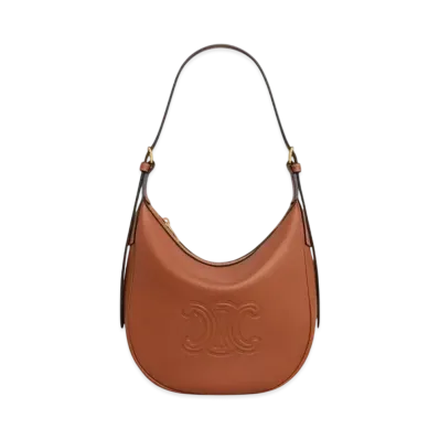 CELINE Small Heloise Bag in Supple Grained Calfskin "Tan"
