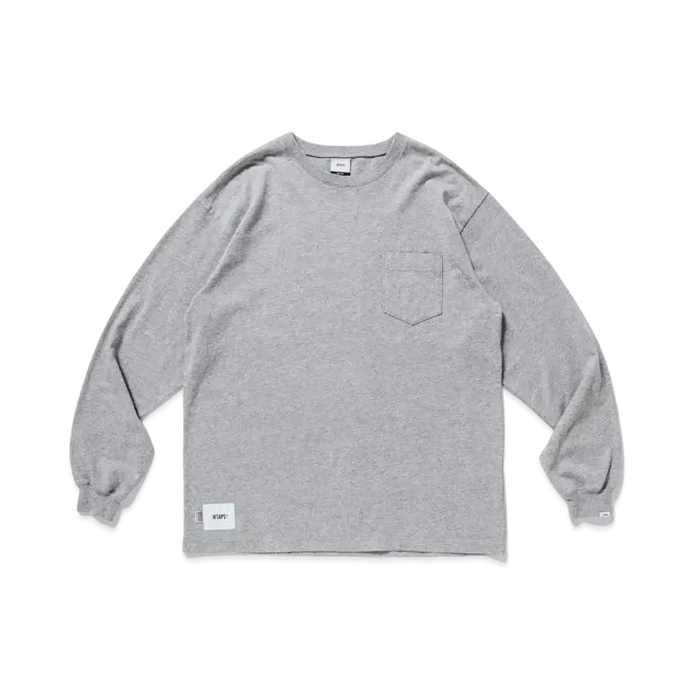 WTAPS Blank LS 02 Usa / Tee. Cotton "Gray"