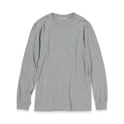 AURALEE Women's Seamless L/S Tee "Top Gray"