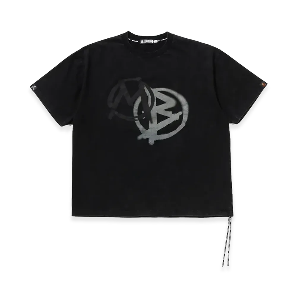 A BATHING APE x mastermind JAPAN Logo Garment Dye Relaxed Fit Tee M 18th "Black"